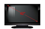 42' Flat Screen TV Props for Home Staging and Furniture Stores.  All 42' Prop TVs are wall mountable.